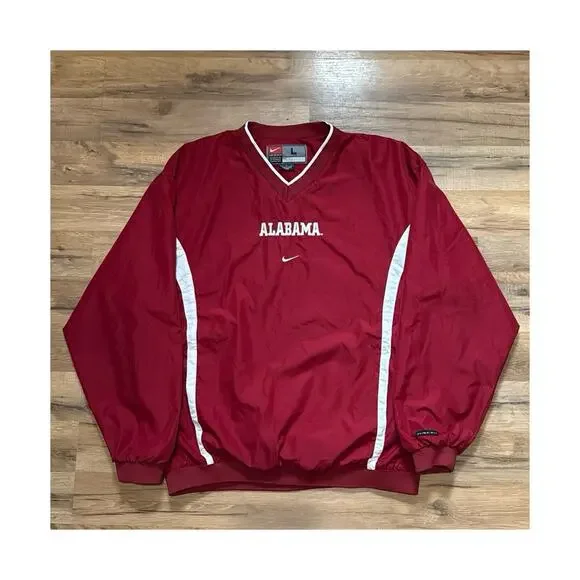 90s Nike Team Alabama Crimson Tide Clima Fit Windbreaker Pullover Jacket